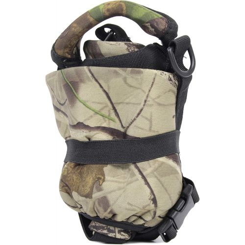  SUNYA Neoprene Compound Bow Sling, Silent Hunting or Fast Movement 2 Carrying Modes Switchable. Removable & Adjustable Shoulder Strap. Camouflage Fabric.