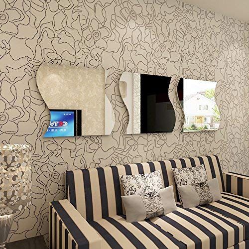  SUNYUM Wall Mirror Decorative- Self-Adhesive Tiles, Unbreakable Acrylic Mirror- Mirror Full Length- Wall Decors- Wall Mirror Sticker- 3 Pieces- Creative Interior Decoration- Not Re