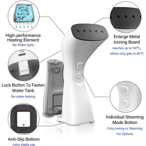  [아마존 핫딜] SUPALAK Handheld Steamer for Clothes, Travel Garment Steamer for Clothing Dry & Steam Iron 360°Anti-Drip Powerful 2 Steaming Modes Portable Mini Small Steamer Fabric Wrinkle Remove