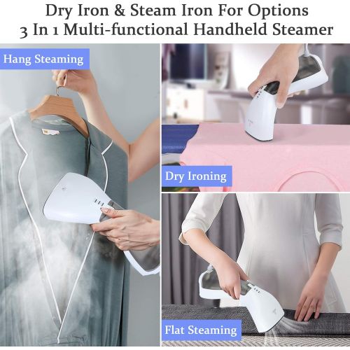  [아마존 핫딜] SUPALAK Handheld Steamer for Clothes, Travel Garment Steamer for Clothing Dry & Steam Iron 360°Anti-Drip Powerful 2 Steaming Modes Portable Mini Small Steamer Fabric Wrinkle Remove