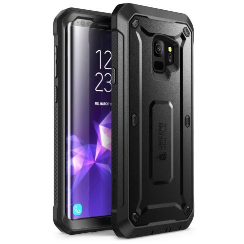  SUPCase SUPCASE Galaxy S9 Case Full-body Rugged Holster Case WITH Screen Protector for 2018 Release, Unicorn Beetle PRO-Black