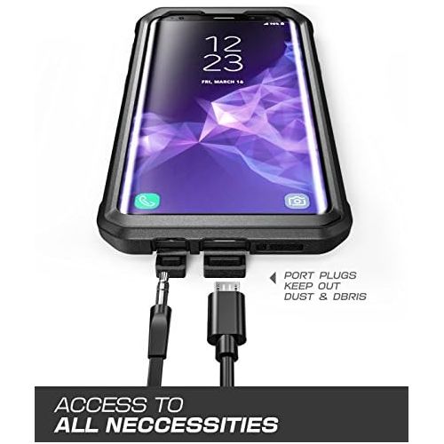  [아마존베스트]SUPCASE Unicorn Beetle Pro Series Case Designed for Samsung Galaxy S9+ Plus, with Built-In Screen Protector Full-body Rugged Holster Case for Galaxy S9+ Plus (2018 Release) (Black)