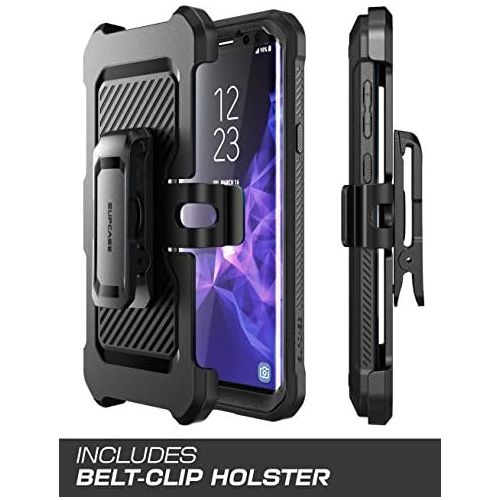  [아마존베스트]SUPCASE Unicorn Beetle Pro Series Case Designed for Samsung Galaxy S9+ Plus, with Built-In Screen Protector Full-body Rugged Holster Case for Galaxy S9+ Plus (2018 Release) (Black)