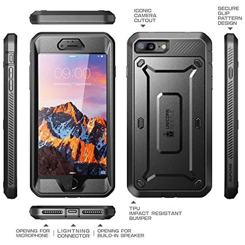  [아마존베스트]SupCase Unicorn Beetle Pro Series Case Designed for iPhone 7 Plus, iPhone 8 Plus Case, with Built-in Screen Protector Full-Body Rugged Holster Case for iPhone 7 Plus/iPhone 8 Plus