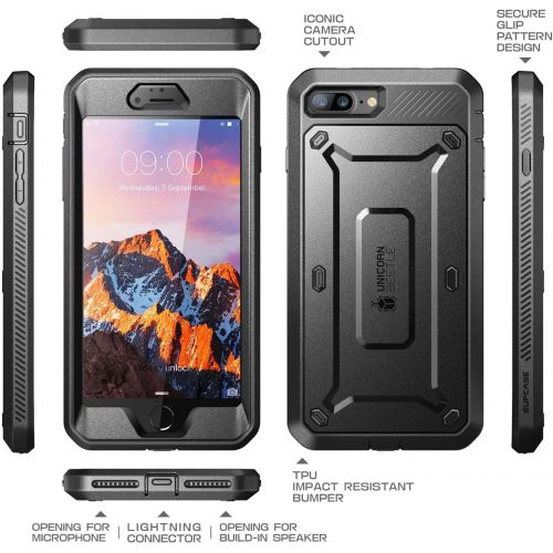  [아마존베스트]SupCase Unicorn Beetle Pro Series Case Designed for iPhone 7 Plus, iPhone 8 Plus Case, with Built-in Screen Protector Full-Body Rugged Holster Case for iPhone 7 Plus/iPhone 8 Plus