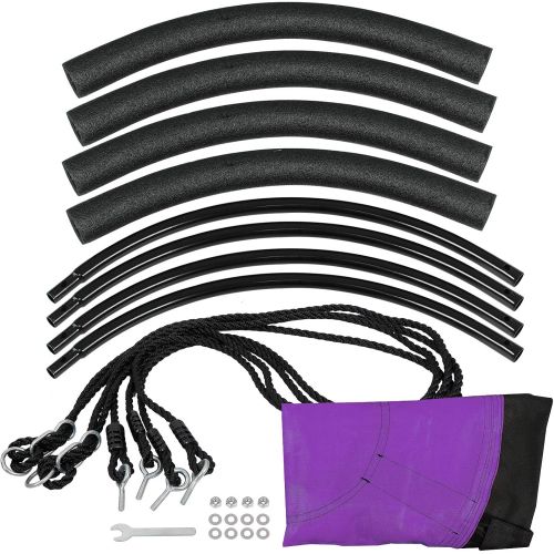  [아마존베스트]SUPER DEAL 40 Waterproof Saucer Tree Swing Set - 360 Rotate° - Attaches to Trees or Existing Swing Sets - Adjustable Hanging Ropes - for Kids, Adults and Teens, 3 Colors (Purple)