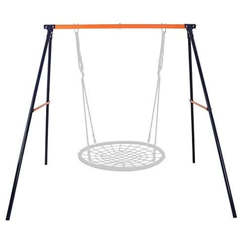  [아마존베스트]SUPER DEAL Extra Large Heavy Duty All-Steel All Weather A-Frame Swing Frame Set Metal Swing Stand, 72 Height 87 Length, Fits for Most Swings, Fun for Kids (Swing Frame)