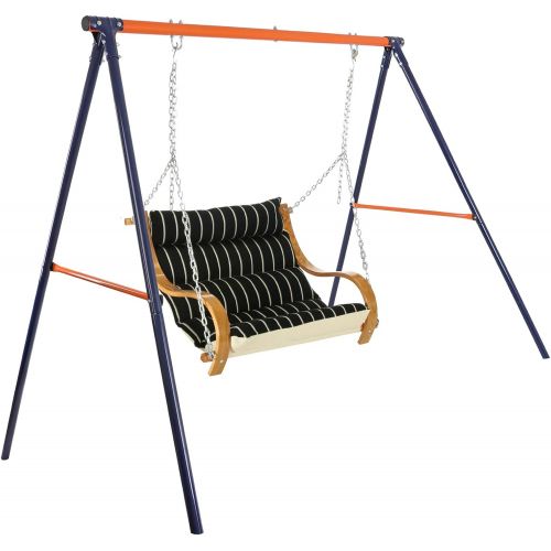  [아마존베스트]SUPER DEAL Extra Large Heavy Duty All-Steel All Weather A-Frame Swing Frame Set Metal Swing Stand, 72 Height 87 Length, Fits for Most Swings, Fun for Kids (Swing Frame)