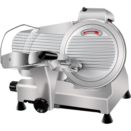  [아마존베스트]Super Deal Commercial Stainless Steel Semi-Auto Meat Slicer, Cheese Food Electric Deli Slicer Veggies Cutter