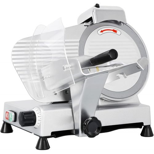  [아마존베스트]Super Deal Commercial Stainless Steel Semi-Auto Meat Slicer, Cheese Food Electric Deli Slicer Veggies Cutter