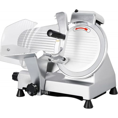  [아마존베스트]Super Deal Commercial Stainless Steel Semi-Auto Meat Slicer, Cheese Food Electric Deli Slicer Veggies Cutter