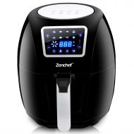 SUPER DEAL ZenChef PRO XXL Hot Air Fryer Family Size 5.8 Qt. 8-in-1 Digital Air fryer + Recipe Books, Upgraded Full Touch Screen, 1800W