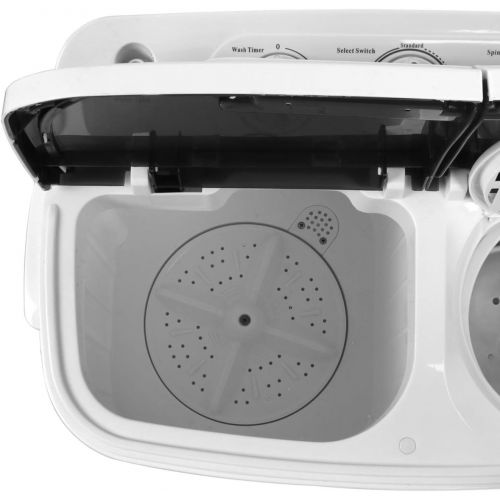  SUPER DEAL Portable Compact Mini Twin Tub Washing Machine w/Wash and Spin Cycle, Built-in Gravity Drain, 13lbs Capacity For Camping, Apartments, Dorms, College Rooms, RV’s, Delicat