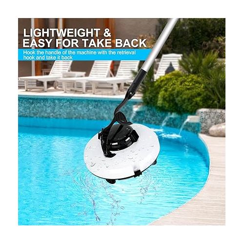  SUPERFASTRACING Cordless Robotic Pool Cleaner for Under Ground/Above Ground Pool with 5200mAh Large-Capacity Battery Up to 120Mins Runtime