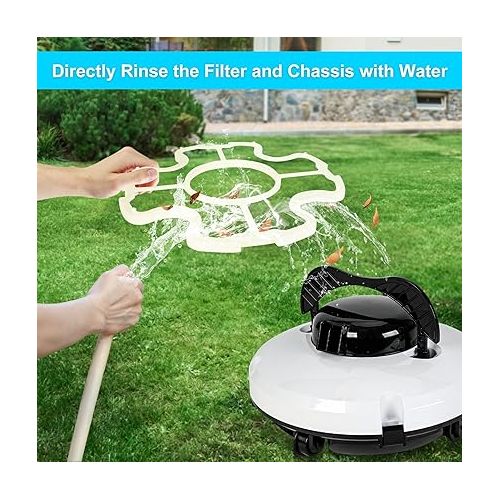  SUPERFASTRACING Cordless Robotic Pool Cleaner for Under Ground/Above Ground Pool with 5200mAh Large-Capacity Battery Up to 120Mins Runtime