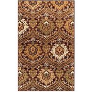 Superior Designer Augusta Collection Area Rug - Modern Area Rug, 8 mm Pile, Scalloped Floral Design with Jute Backing, Red, 4 x 6
