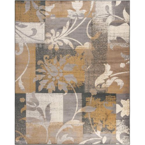  Superior Pastiche Collection Area Rug, 8mm Pile Height with Jute Backing, Chic Geometric Floral Patchwork Design, Fashionable and Affordable Woven Rugs - 8 x 10 Rug