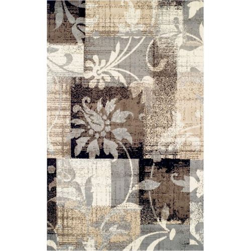  Superior Pastiche Collection Area Rug, 8mm Pile Height with Jute Backing, Chic Geometric Floral Patchwork Design, Fashionable and Affordable Woven Rugs - 8 x 10 Rug