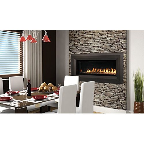  Superior 43 Millivolt Linear Vent-Free NG Fireplace- Lights & Glass Pebbles