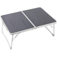 [아마존베스트]Foldable Laptop Table, Superjare Bed Desk, Breakfast Serving Bed Tray, Portable Mini Picnic Table & Lightweight, Folds in Half with Inner Storage Space - Dark Gray