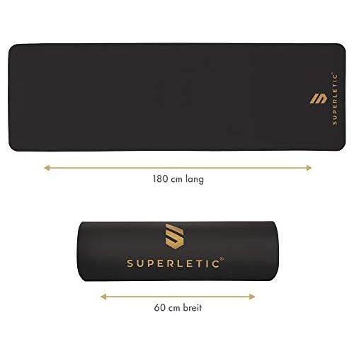  [아마존베스트]Superletic Gymnastics Mat Non-Slip Fitness Mat 3 Mat Thicknesses for Fitness, Gymnastics, Pilates, Yoga, Skin-friendly Sports Mat 180 x 60 cm