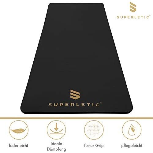  [아마존베스트]Superletic Gymnastics Mat Non-Slip Fitness Mat 3 Mat Thicknesses for Fitness, Gymnastics, Pilates, Yoga, Skin-friendly Sports Mat 180 x 60 cm