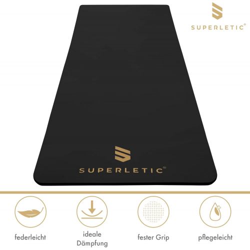  [아마존베스트]Superletic Gymnastics Mat Non-Slip Fitness Mat 3 Mat Thicknesses for Fitness, Gymnastics, Pilates, Yoga, Skin-friendly Sports Mat 180 x 60 cm