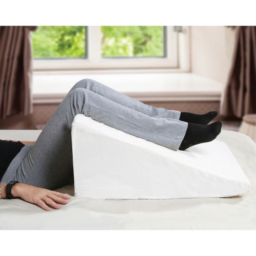  SUPPORT PLUS Bed Wedge Pillow - Premium Hybrid Memory Foam Triangle Cushion to Elevate Upper Body - Recommended for Acid Reflux, Snoring and GERD - Washable, Removable Cover 12.5 H