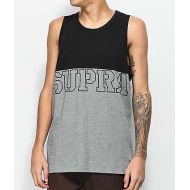 SUPRA Supra Block Heather Grey & Black Tank Top