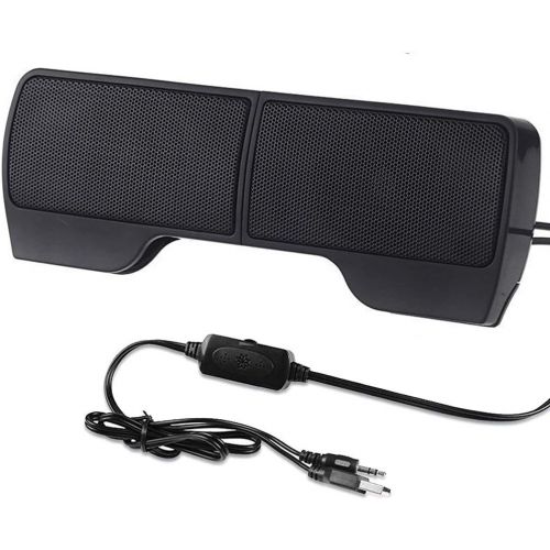  [아마존베스트]SUPVIN Portable Mini Computer Clip-On Speaker, Compact USB Powered Wired Laptop Stereo Multimedia Soundbar for Notebook Laptop Computer PC Desktop Tablets