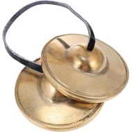 SUPVOX Ring The Bell Yoga Cymbals Bell Buddhist Chimes Buddhist Music Instrument Hand Bell Party Noise Makers Tingsha Symbols Cymbals Chimes Buddha Sound Bell Child Manual Brass Gong