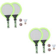 SUPVOX 2 Sets Soft Training Balls Junior Tennis Game Toys Beach Toys Racket for Kids Kid Toys Eva Racket Tennis