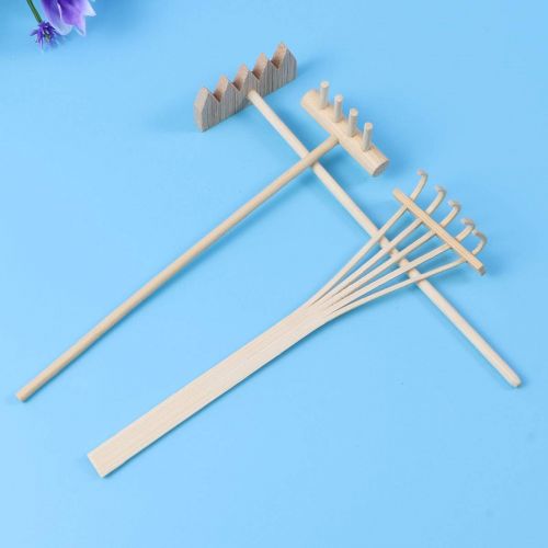  [아마존 핫딜]  [아마존핫딜]SUPVOX 3 Pieces Mini Meditation Accessories Rake Set for Zen Garden Sand Tray DIY Tabletop Decoration Feng Shui Decor for Home Office