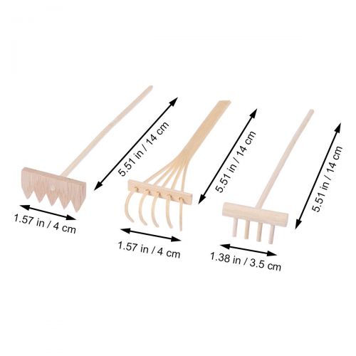  [아마존 핫딜]  [아마존핫딜]SUPVOX 3 Pieces Mini Meditation Accessories Rake Set for Zen Garden Sand Tray DIY Tabletop Decoration Feng Shui Decor for Home Office