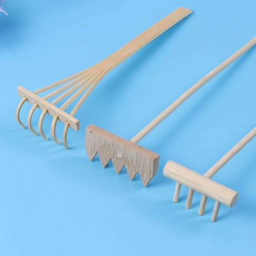  [아마존 핫딜]  [아마존핫딜]SUPVOX 3 Pieces Mini Meditation Accessories Rake Set for Zen Garden Sand Tray DIY Tabletop Decoration Feng Shui Decor for Home Office