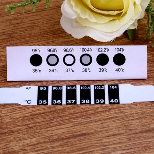  SUPVOX 4 stuecke Baby Stirn Thermometer Streifen Sofort Lesen Fieber Thermometer Streifen Kopf Streifen Thermometer fuer Baby Kinder Temperatur ueberpruefung