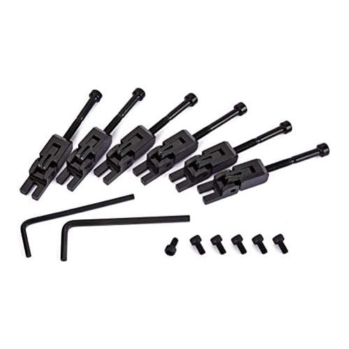  [아마존베스트]SUPVOX Set of 6 Double Locking Systyem Locked Saddles for Floyd Rose Guitar Tremolo Bridge with String Lock Screws