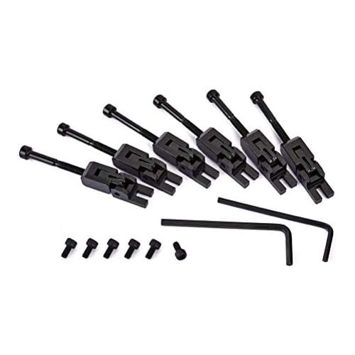  [아마존베스트]SUPVOX Set of 6 Double Locking Systyem Locked Saddles for Floyd Rose Guitar Tremolo Bridge with String Lock Screws