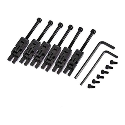  [아마존베스트]SUPVOX Set of 6 Double Locking Systyem Locked Saddles for Floyd Rose Guitar Tremolo Bridge with String Lock Screws