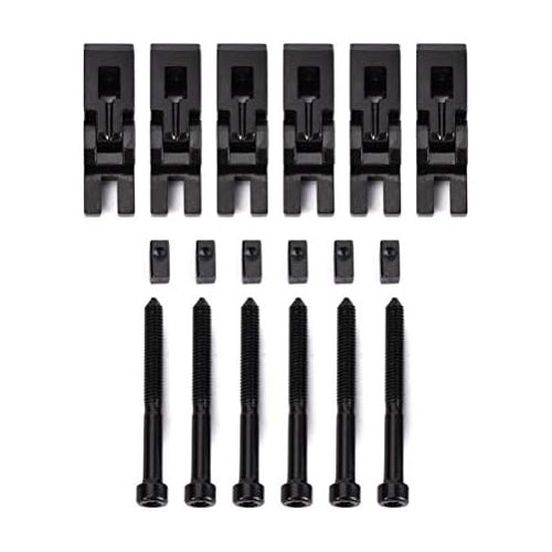  [아마존베스트]SUPVOX Set of 6 Double Locking Systyem Locked Saddles for Floyd Rose Guitar Tremolo Bridge with String Lock Screws