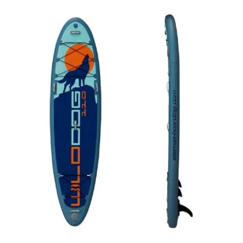  SUPwave Stemax Wild Dog 110 SUP Standup Paddel Board aufblasbar inkl Coil-Leash, Stand up Paddle, Yoga, Fitness, Hund, Wild Wasser