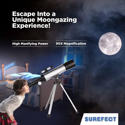  [아마존베스트]Smurfect Nasa Lunar Telescope for Kids Capable of 90x Magnification, Includes 2 Eyepieces - Portable & Easy To Use Lightweight Portable Telescope