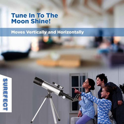  [아마존베스트]Smurfect Nasa Lunar Telescope for Kids Capable of 90x Magnification, Includes 2 Eyepieces - Portable & Easy To Use Lightweight Portable Telescope