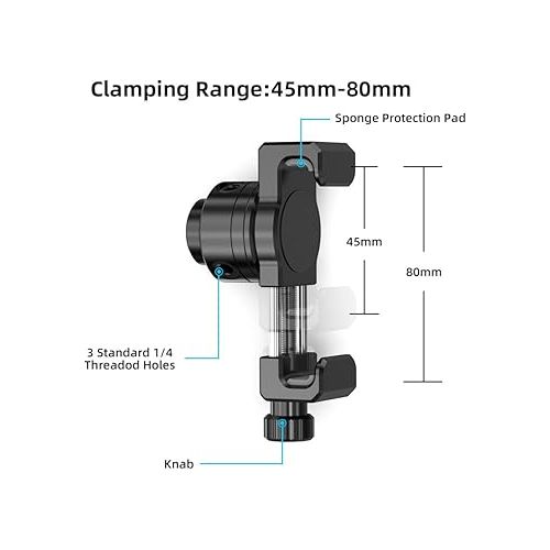  SUREWO Aluminum Fence Mount for Gopro,iPhone, Phone, AKASO, DJI Osmo Action 4/3/2, Insta360,Mevo Start for Baseball Softball Tennis Recording, Cameras Net Chain Link Fence Clip Mount Holder