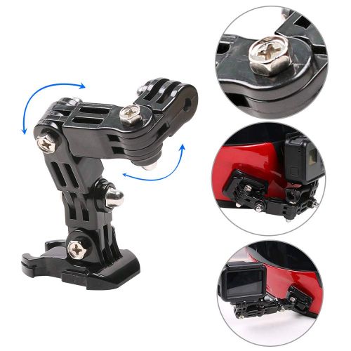  SUREWO surewo Helm Kiefer Swivel Arm Mount und selbstklebend Passepartouts fuer GoPro Hero 7 / (2018) / 6/5 Black, 4 Session, 3+ und andere Action-Kameras