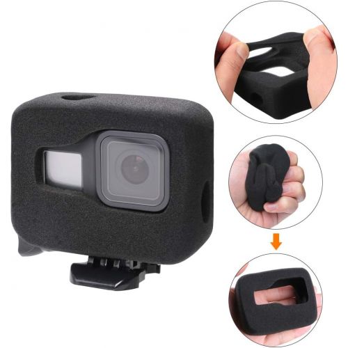  SUREWO Windslayer Housing Case for GoPro Hero 8 Black,Wind Noise Reduction Sponge Protective Cover for Optimal Audio Recording