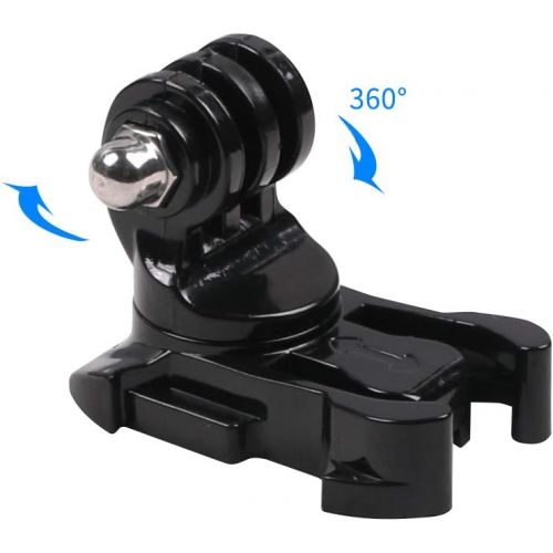  SUREWO 360°Rotating Swivel Helmet Surface Mount Compatible with GoPro Hero 10/9/8/7/(2018)/6/5 4 3+,DJI Osmo Action 2,AKASO/Crosstour/Campark/Insta360 ONE R and Most Action Cameras