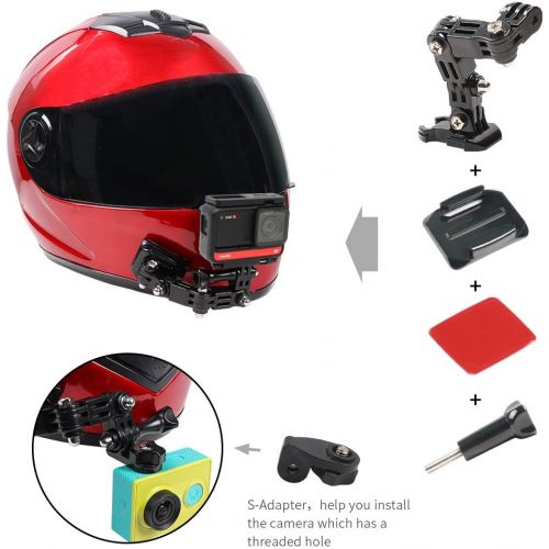  SUREWO Motorcycle Helmet Chin Mount Kits Compatible with GoPro Hero 10 9 8 7 6 5 Black,DJI Osmo Action 2/AKASO/Campark/YI Action Camera,Insta360 Camera and More