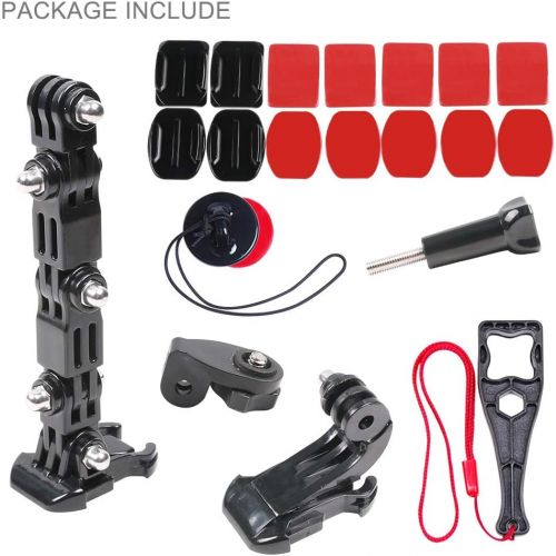  SUREWO Motorcycle Helmet Chin Mount Kits Compatible with GoPro Hero 10 9 8 7 6 5 Black,DJI Osmo Action 2/AKASO/Campark/YI Action Camera,Insta360 Camera and More