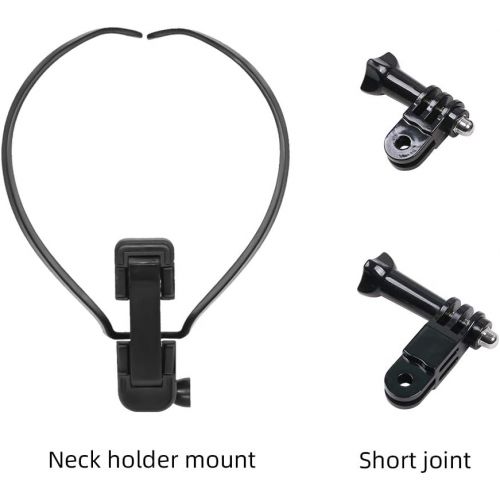  SUREWO Neck Holder Mount Phone Holder with Two Universal Rotary Extension Arm Compatible with GoPro Hero 10 9 8 7 6 5 Black,DJI Osmo Action,AKASO,Crosstour,for iPhone Samsung Googl